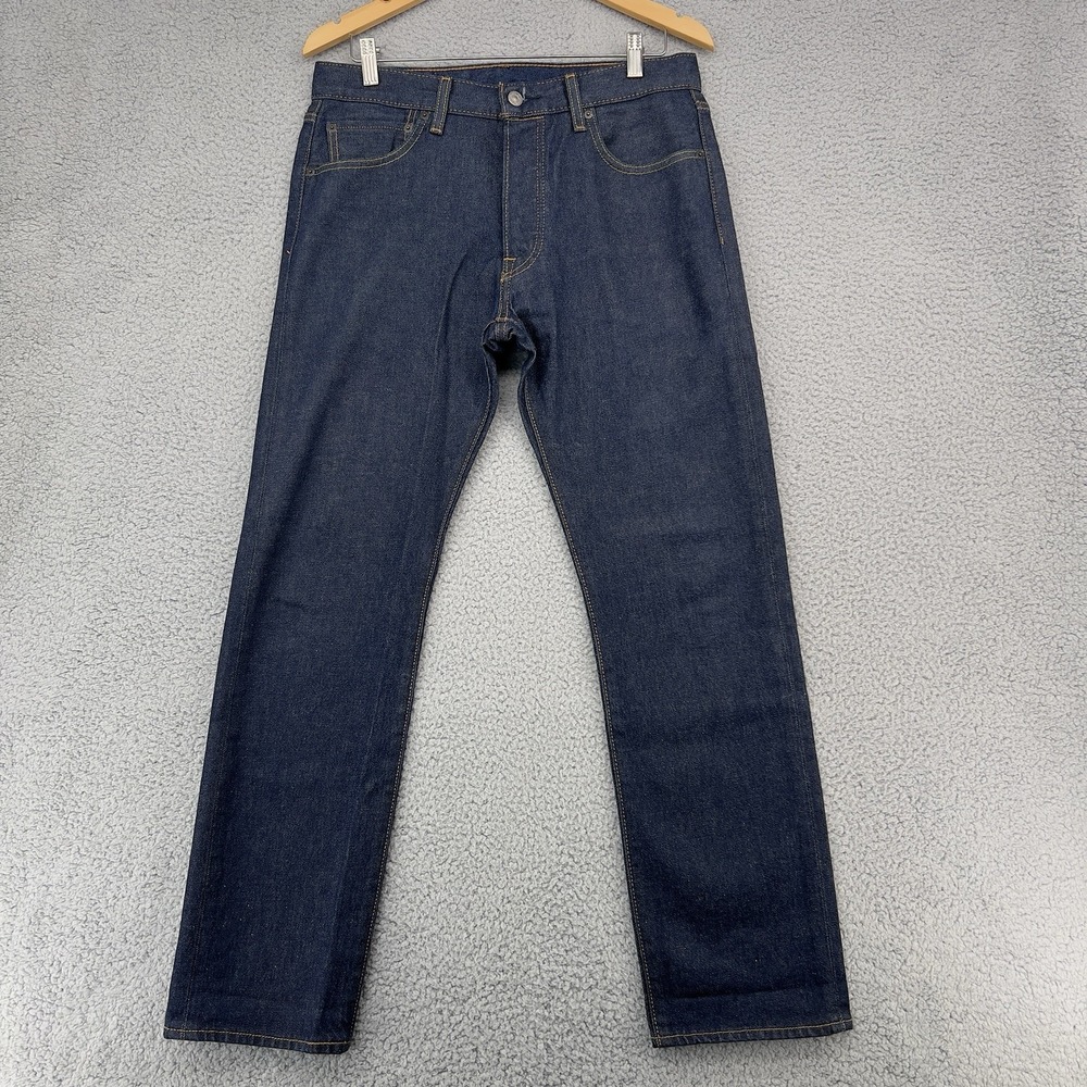 Levi's 501 Original Fit Jeans Dark Wash Button Fly Men's 32x30